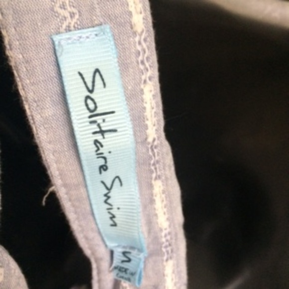 Solitaire Swim Button Down Tunic Cover Up S - Picture 4 of 5